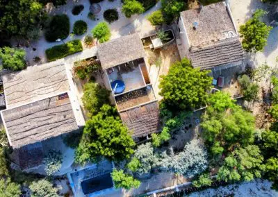 Vue aérienne de la résidence le KABOSS à Madagascar